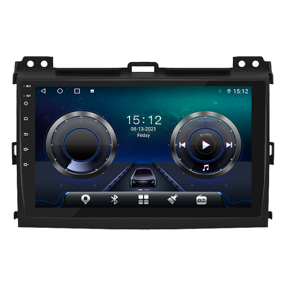 Штатная магнитола Lesko Toyota Land Cruiser Prado (2002-2009гг) 9" 4/64GB 4G+CarPlay Premium GPS Android