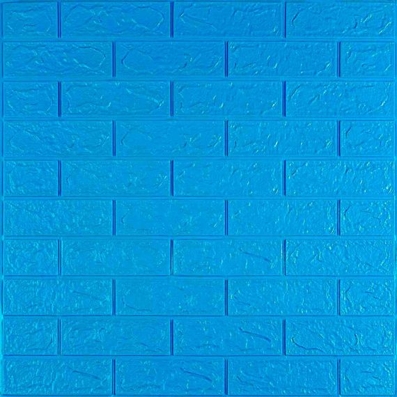 3D панель самоклеюча цегла Синій 700х770х3мм (003-3) SW-00000661