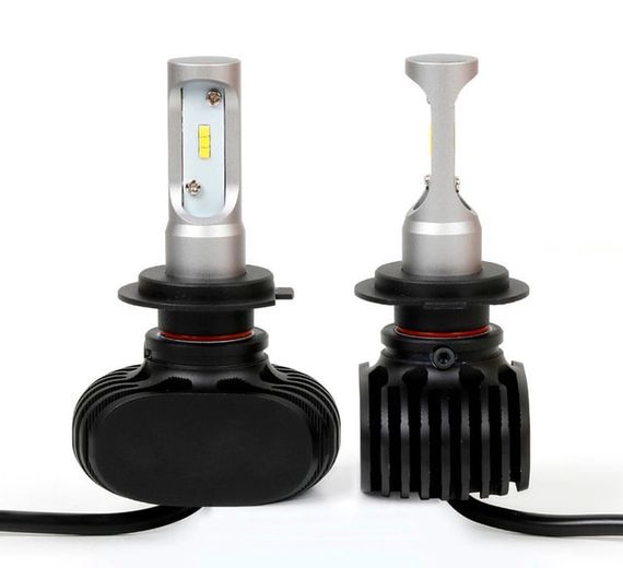 Комплект світлодіодних ламп HeadLight S1 H7 6000K 8000lm з радіатором 12-24V