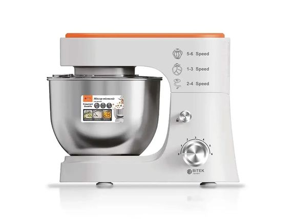 Миксер-тестомис стационарный Bitek BT-6611 3000 Вт белый