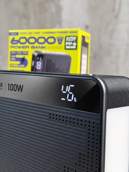 Портативная батарея Remax FP-6 60000mAh 100W мощный повербанк для ноутбука внешний аккумулятор для зарядки | Зображення 5