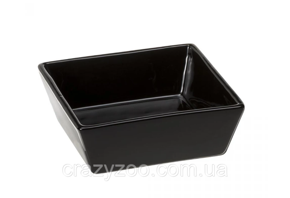 Миска для собак та котів Ferplast Altair 14 керамічна чорна 14x14x5 см 500 мл 71099317