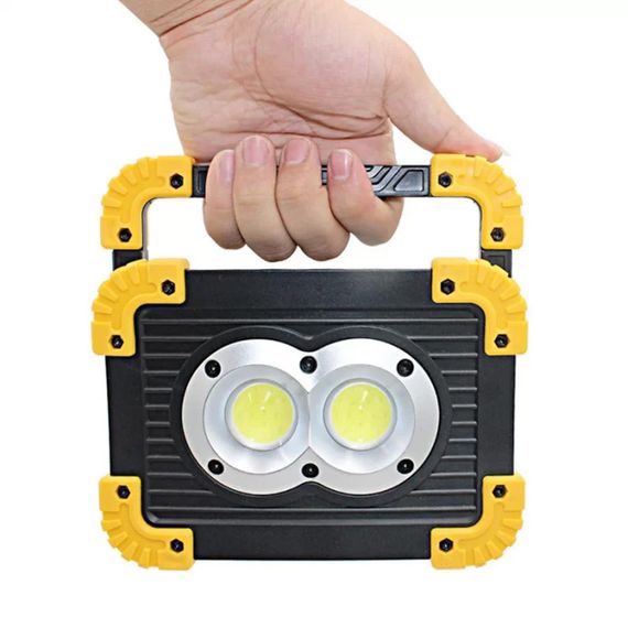 Светодиодный прожектор-фонарь с повербанком, 20Вт, LL-802 / Аккумуляторный фонарь с USB / Переносной | Зображення 2