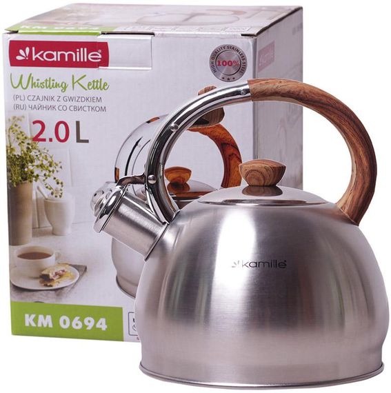 Чайник Kamille Whistling Kettle 2л з нержавіючої сталі зі свистком | Зображення 4