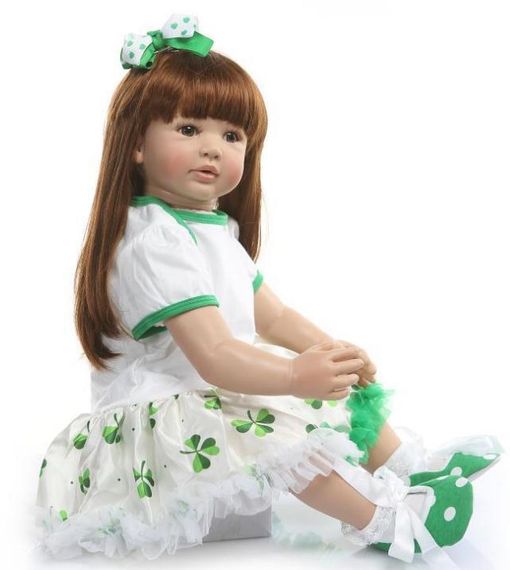 Силіконова Колекційна Лялька Реборн Reborn Дівчинка Ніка (Вінілова Лялька) Висота 60 см | Зображення 1