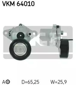Натяжний ролик поліклінового ременя KIA CARENS, HYUNDAI i30, SKF (VKM64010)