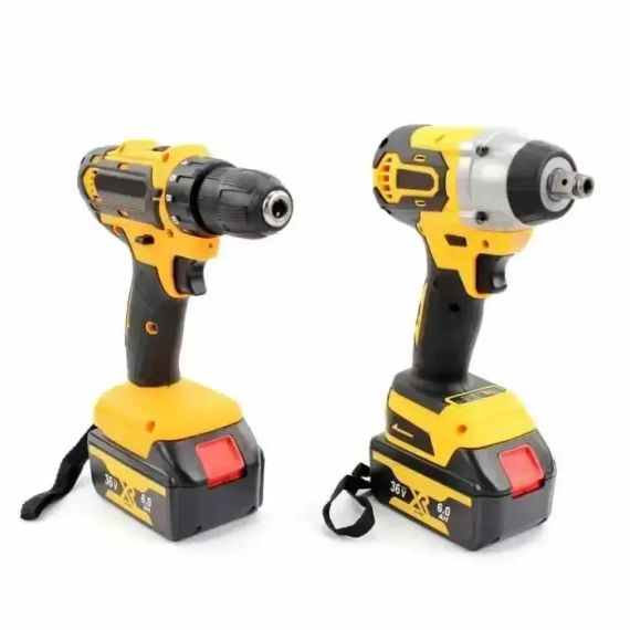 Набор инструментов 3 в 1 KAR100 (шуруповерт,гайковерт,шлифовальная машинка) 2 АКБ | Зображення 4