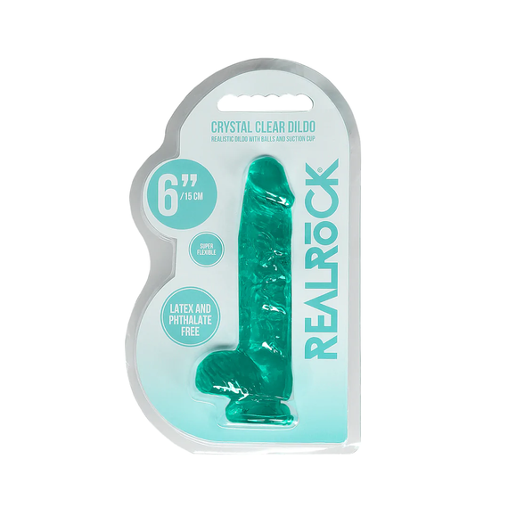Фаллоимитатор - Realrock Dildo 6" Turquoise sexstyle
