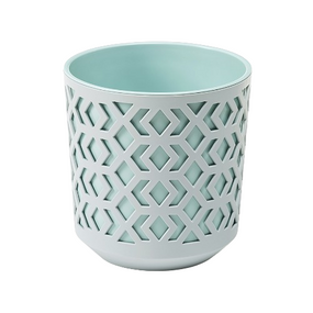 Вазон Ацтек 25см світло-сірий/м'ятний Ламела