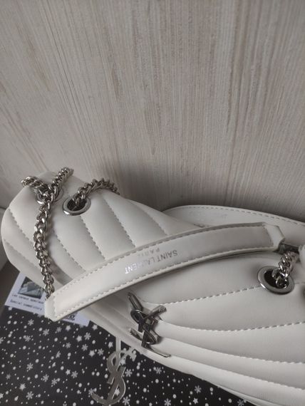 Женская топовая сумка Yves Saint Laurent white | Зображення 4