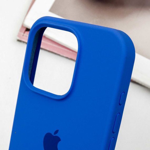 Чехол Silicone Case Full Protective (AA) для Apple iPhone 16 Pro Max (6.9") Синий / Capri Blue | Зображення 5