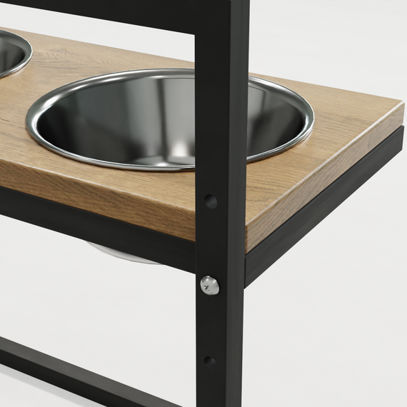 Миски на регулируемой подставке для больших собак Hollky Flex L (2 × 1.8 л) FL-502850-GRNT | Зображення 4