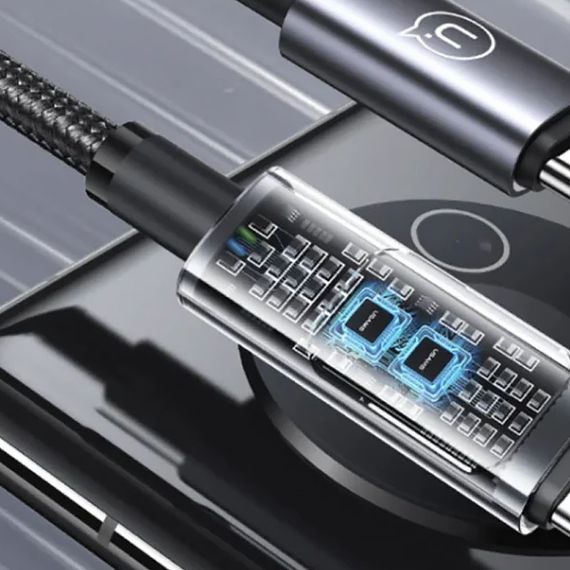 Дата кабель USAMS US-SJ672 Digital Display Sufeng Ser. Type-C to Lightning 30W (1.2m) Tarnish | Зображення 7