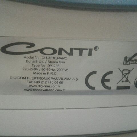 Хороший прасувальний парова праска CONTI 3210 з керамічним покриттям для прасування одягу | Зображення 1