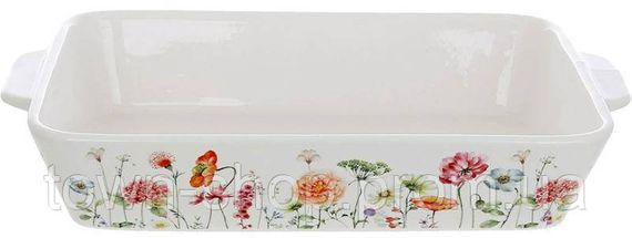 Форма для запекания и сервировки Flower Garden фарфоровая 34х20х5.5см BD-K074