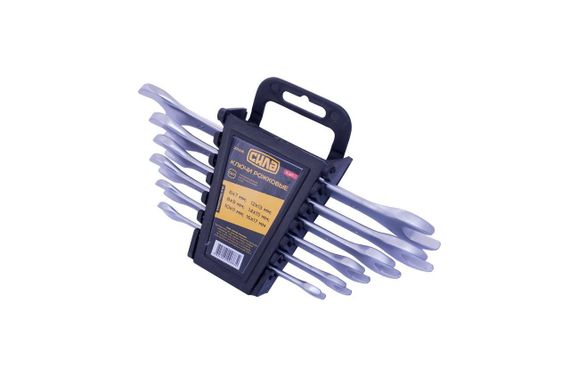 Набор ключей рожковых CrV 6x7, 8x9, 10x11, 12x13, 14x15, 16x17мм (6шт) СИЛА | Зображення 2