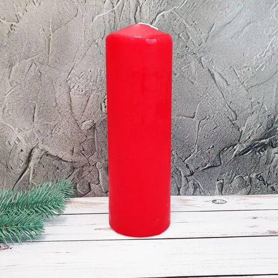 Свічка столова циліндр Bispol AURA Candles sw60/150-030 Червонй | Зображення 5