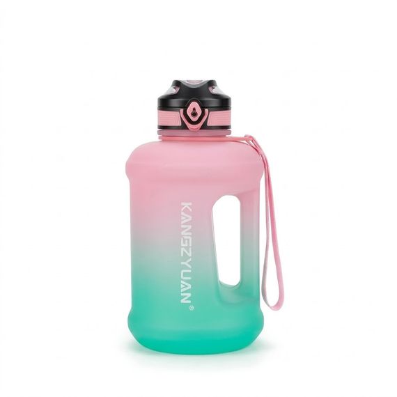 Спортивная бутылка для воды KANGZYUAN 1800 мл (1,8л) Розовый градиент (BPA Free) Tritan | Зображення 3