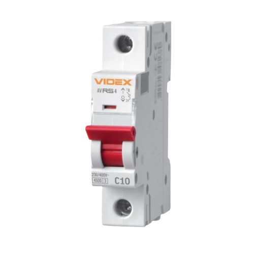 Автоматичний вимикач 1P 10А 4,5 kA VF-RS4-AV1C10 Resist Videx