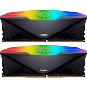 Модуль памяти для компьютера DDR4 16GB (2x8GB) 3200 MHz NOX RGB Black Apacer (AH4U16G32C28YNBAA-2)