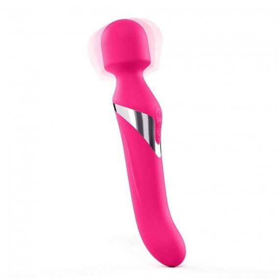 Вібромасажер 2в1 Dorcel Dual Orgasms Magenta класичний масажер і вібратор з перлинним масажем | Зображення 1