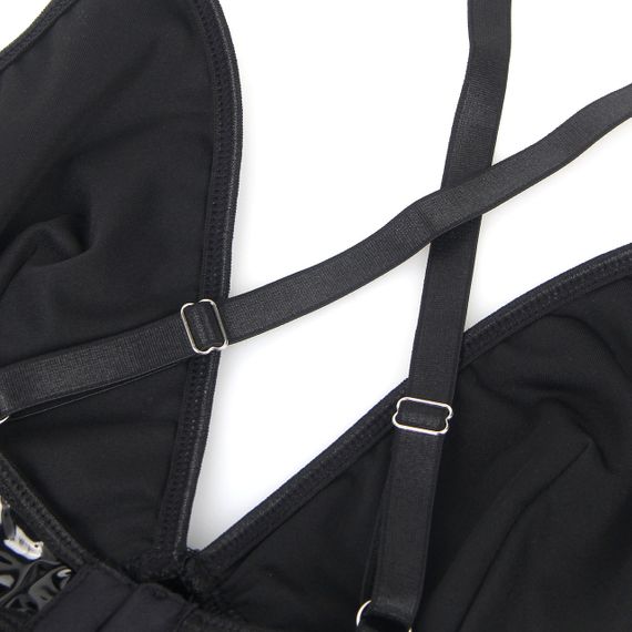 Платье с чокером, глянцевое Star Night Wet Look с имитацией винила, черное, L sexstyle | Зображення 8