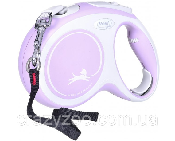 Поводок-рулетка для собак Flexi New Comfort М до 25 кг сиреневая лента 5 м 43608 | Зображення 5