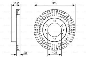 Диск тормозной TOYOTA HILUX, BOSCH (0986479T36)