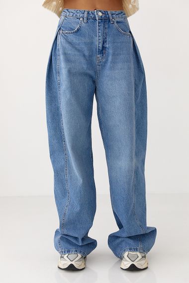 Сині широкі джинси Baggy - синій цвет, 40р (є розміри) | Зображення 6