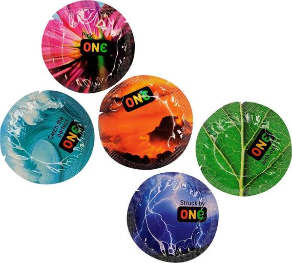 Набор латексных презервативов ONE Color Sensations разноцветные (цена за упаковку, 100 шт.) Sex Aura