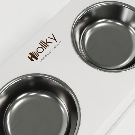 Миски на подставке для больших собак Hollky Base XL40 (2 × 1,8 л) BXL40-522640-WHWH | Зображення 5