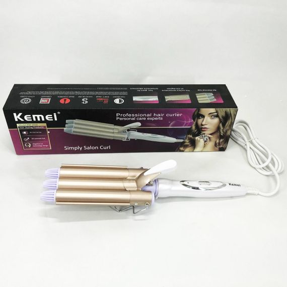 Плойка для завивки волос с разными функциями Kemei KM-1010, Стайлер для объема волос XN-61 | Зображення 3