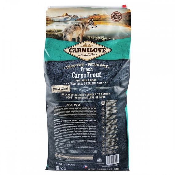 Корм сухий Carnilove Fresh Carp and Trout for Adult dogs для дорослих собак усіх порід з коропом та фореллю 12 кг | Зображення 3