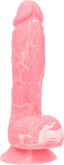 Фалоімітатор, що світиться у темряві, ADDICTION - BRANDON - 7.5 "- PINK G.I.D. / W PB, 19 см, силіко | Зображення 1