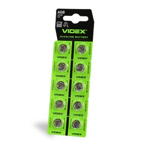 Часовая батарейка Videx AG 8/LR1120 в блистере, 10 шт.