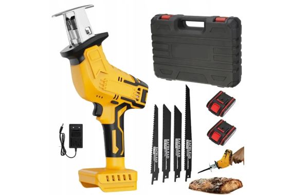 Портативная аккумуляторная сабельная пила лобзик 48V 2АКБ YELLOW