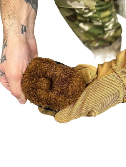 Рукавиці тактичні на хутрі койот XL | Зображення 4