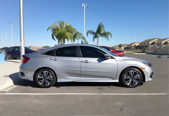 Бокові пороги DPT V-1 (Під фарбування) для Honda Civic Sedan X 2016-2021 рр | Зображення 1