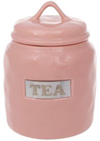 Банка фарфорова Necollie "Tea" 900мл, рожева
