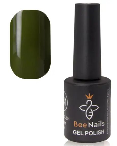 Гель-лак для ногтей Bee Nails 182 (зеленый папоротник) 8мл | Зображення 1