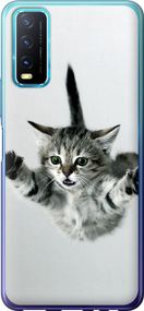 Чехол на Vivo Y20 Летящий котёнок "2322u-2078-17620"