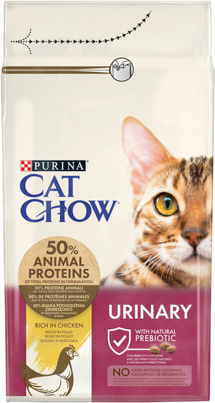 Сухий корм Purina Cat Chow Urinary для дорослих котів із профілактикою сечокам'яної хвороби, курка 1.5кг | Зображення 1