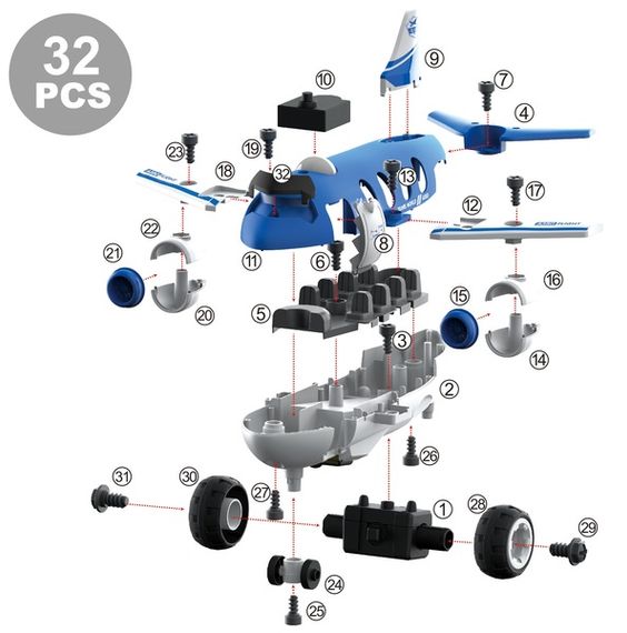 Літак з електродвигуном Diy Spatial Creativity LM8074-DZ-1 | Зображення 2