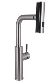 Змішувач для кухні Lidz Aria 015FLT з висувним мультифункціональним виливом-лійкою LDARI015FLTNKS37643