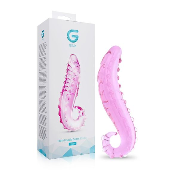 Стеклянный фаллоимитатор в форме щупальца Gildo No. 34 Tentacle Glass Dildo Sex Aura | Зображення 7