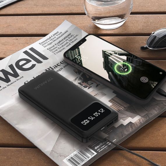 Повербанк 10000mAh TITANUM OL21 Black з ліхтариком (TPB-OL21-B) | Зображення 1