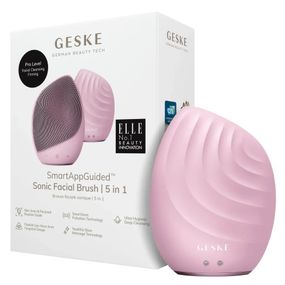 Електронна ультразвукова щітка для обличчя GESKE Sonic Facial Brush 5в1 pink