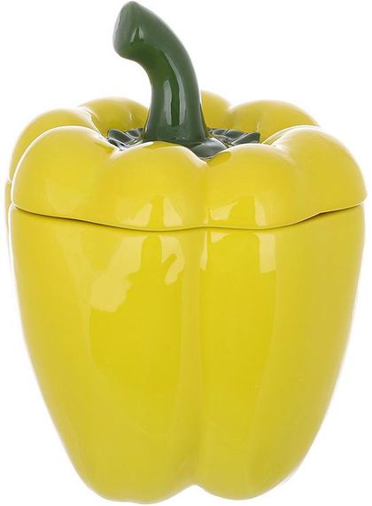 Банка керамічна "Pepper" 1200мл, для сипучих продуктів, жовтий перець