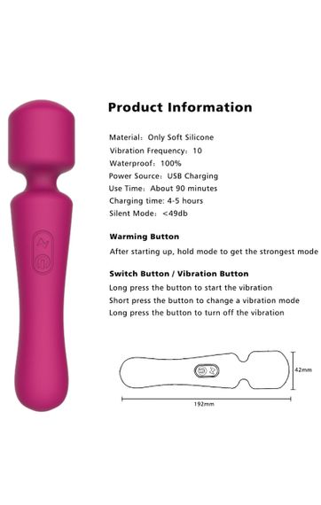 Вибромассажер  Lust 10 режимов вибрации цвет розовый sexstyle | Зображення 3