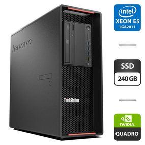 Робоча станція Lenovo ThinkStation P500 Tower / Intel Xeon E5-2683 v3 (14 (28) ядер по 2.0 - 3.0 GHz) / 32 GB DDR4 / 240 GB SSD / nVidia Quadro K4200, 4 GB GDDR5, 256-bit / DVD-ROM б/в